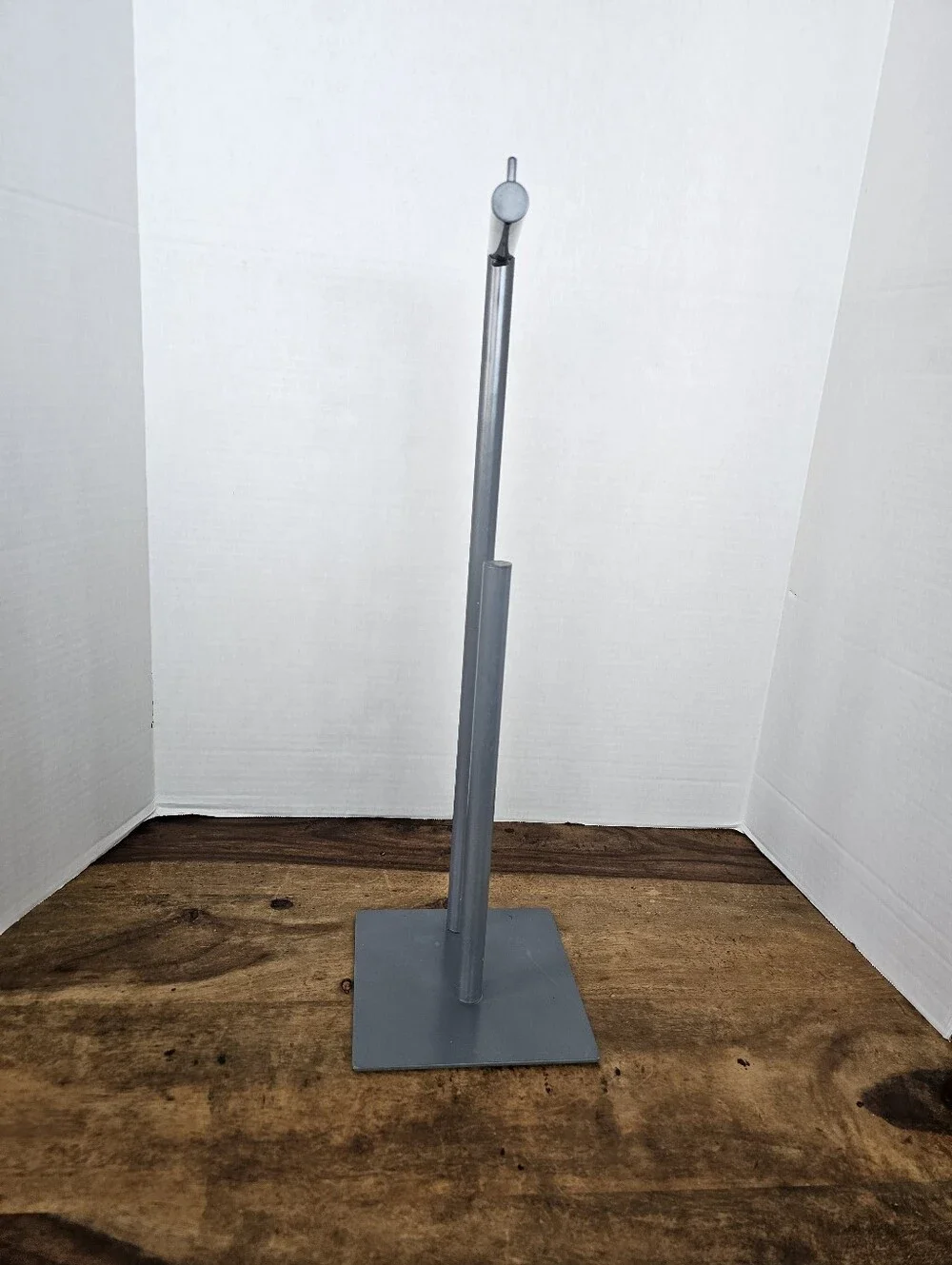 Freestanding Toilet Paper Holder Stand with Storage, Metal Gray Finish Fits 4